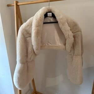 Cream Faux Fur Teddy Jacket